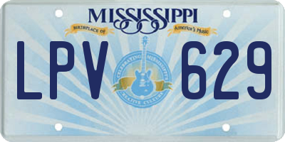 MS license plate LPV629