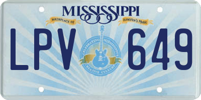 MS license plate LPV649