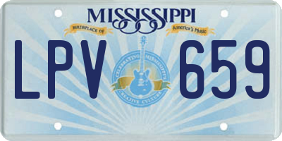 MS license plate LPV659