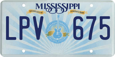 MS license plate LPV675