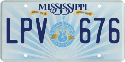 MS license plate LPV676