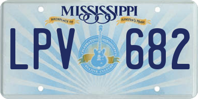 MS license plate LPV682