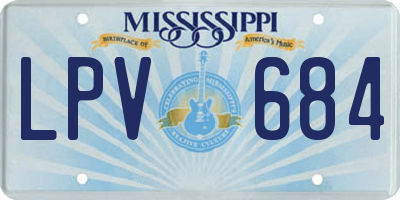 MS license plate LPV684
