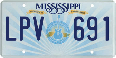 MS license plate LPV691