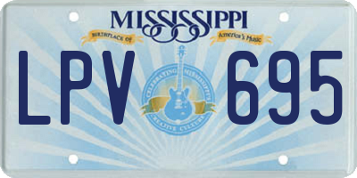 MS license plate LPV695