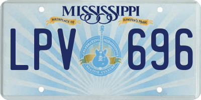 MS license plate LPV696