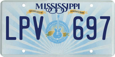 MS license plate LPV697