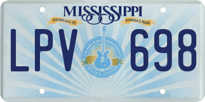 MS license plate LPV698
