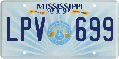 MS license plate LPV699