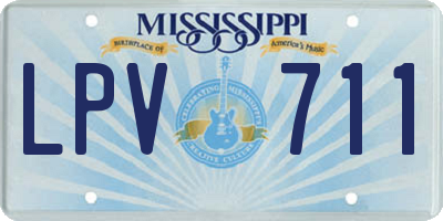 MS license plate LPV711