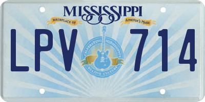 MS license plate LPV714