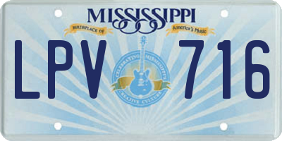 MS license plate LPV716