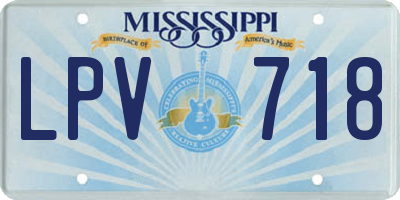 MS license plate LPV718