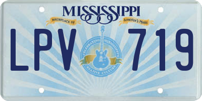 MS license plate LPV719
