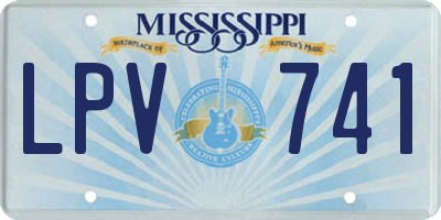 MS license plate LPV741