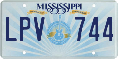 MS license plate LPV744