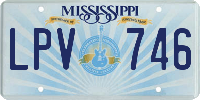 MS license plate LPV746