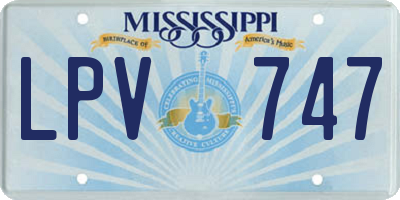 MS license plate LPV747
