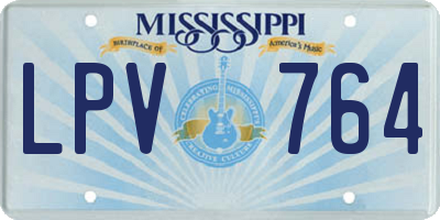 MS license plate LPV764