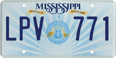 MS license plate LPV771