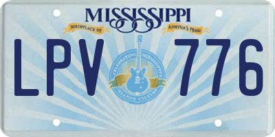 MS license plate LPV776