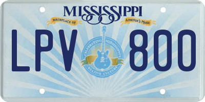 MS license plate LPV800