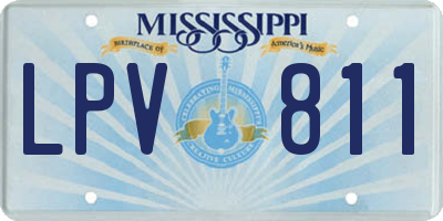 MS license plate LPV811