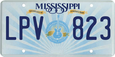 MS license plate LPV823