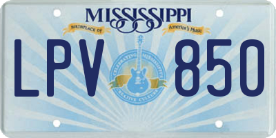 MS license plate LPV850