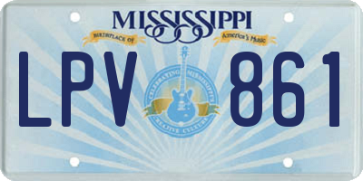 MS license plate LPV861