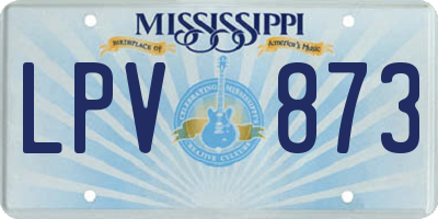 MS license plate LPV873