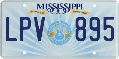 MS license plate LPV895