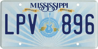 MS license plate LPV896
