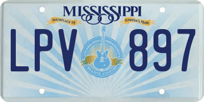 MS license plate LPV897