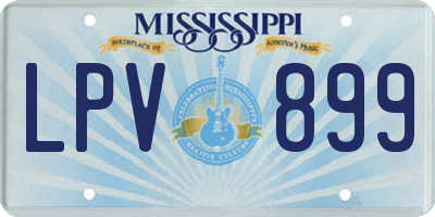 MS license plate LPV899