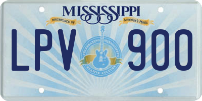 MS license plate LPV900