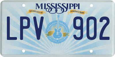 MS license plate LPV902