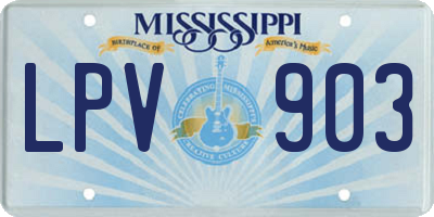 MS license plate LPV903