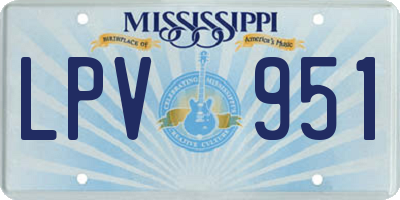 MS license plate LPV951