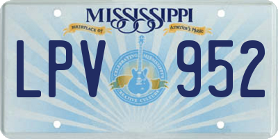 MS license plate LPV952
