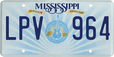 MS license plate LPV964