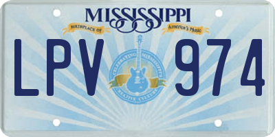MS license plate LPV974