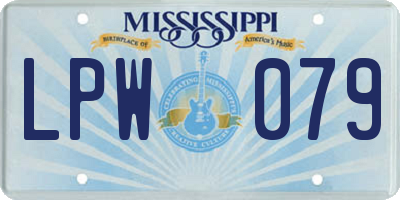 MS license plate LPW079