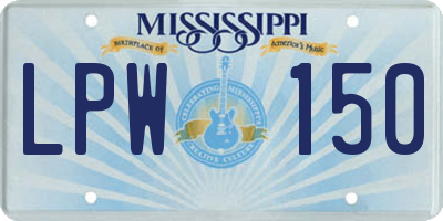 MS license plate LPW150