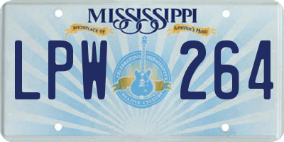 MS license plate LPW264