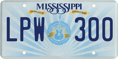 MS license plate LPW300