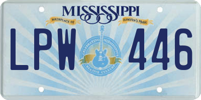 MS license plate LPW446