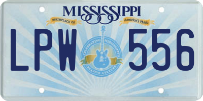 MS license plate LPW556