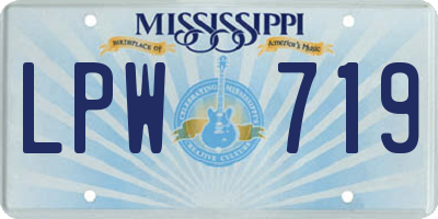 MS license plate LPW719