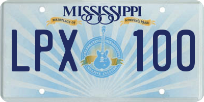 MS license plate LPX100